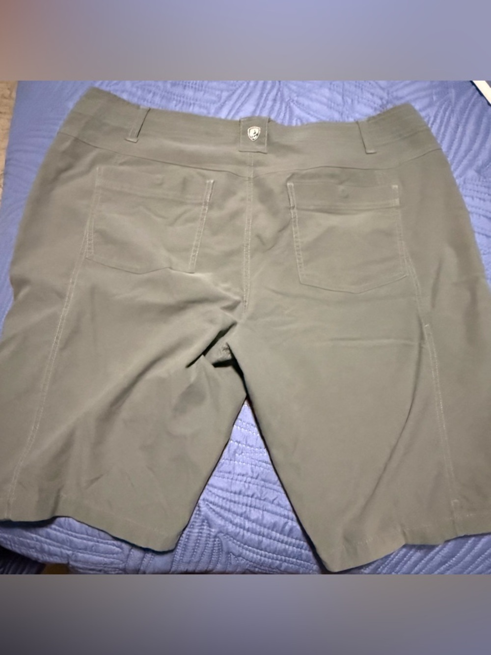 Women's Kuhn Olive Green Stretch Shorts